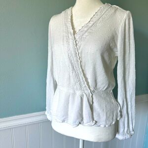 PAIGE Rayon Embroidered Blouse - Sz M